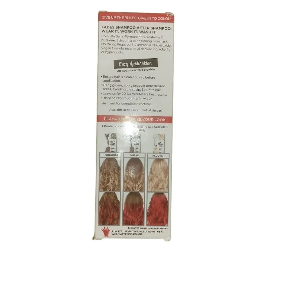 L'Oreal Colorista Semi-Permanent Hair Color - Bright Red